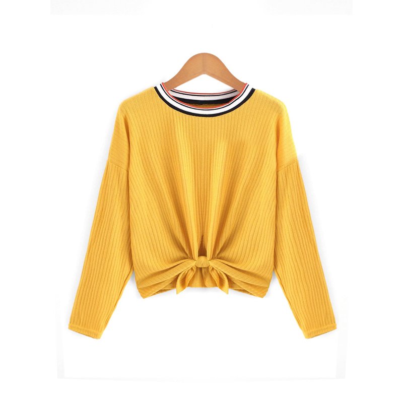 2022 autumn new hot sale round neck tie T-shirt
